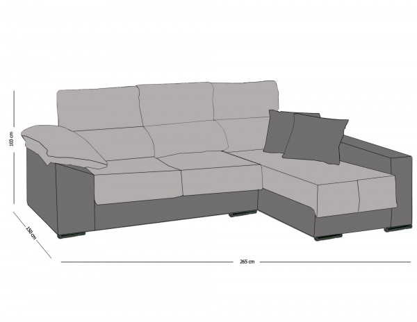 CHAISELONGUE DESLIZANTE CON ARCÓN MOD.TORONTO