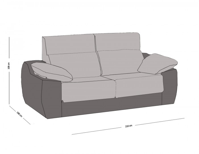 SOFÁ 2 Ó 3 PLAZAS DESLIZANTE Y...