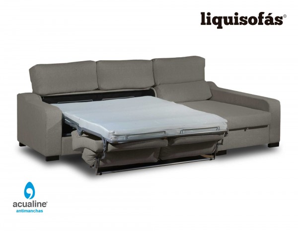 SOFÁ CHAISELONGUE CAMA CON SISTEMA ITALIANO Y RESPALDO RECLINABLE MOD. ROYAL MAIL