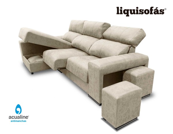 SOFÁ CHAISELONGUE RECLINABLE Y DESLIZANTE MOD. LAGUNA