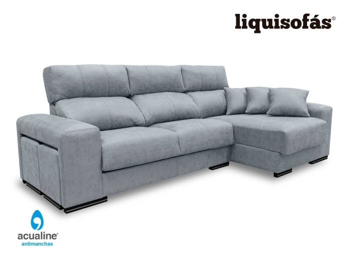 SOFÁ CHAISELONGUE RECLINABLE Y DESLIZANTE MOD. LAGUNA