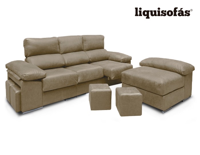 SOFÁ CHAISELONGUE DESLIZANTE E INTERCAMBIABLE MOD. COBRE