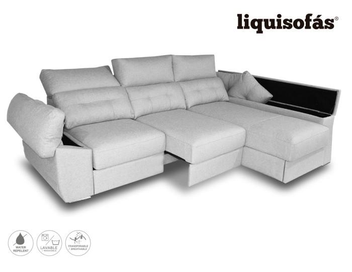 CHAISELONGUE DESLIZANTE FRONTAL Y RECLINABLE MOD. BARCELONA