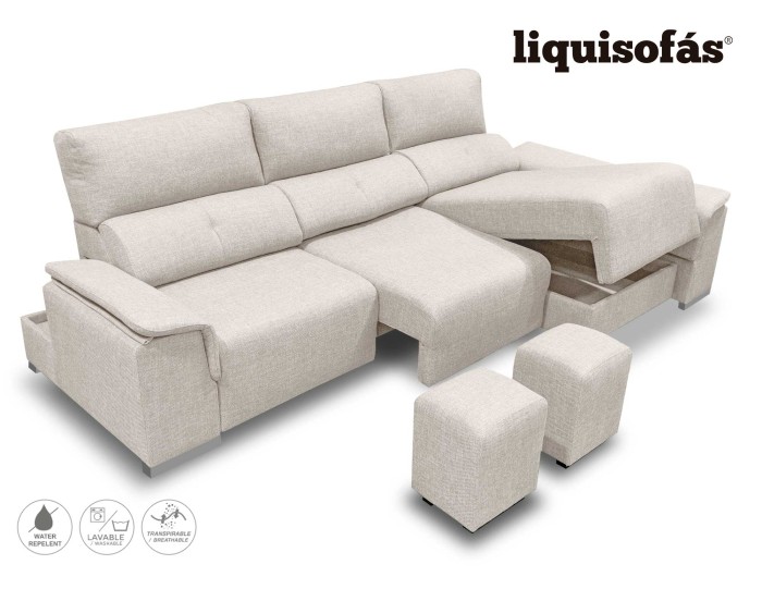 SOFÁ CHAISELONGUE DESLIZANTE FRONTAL...