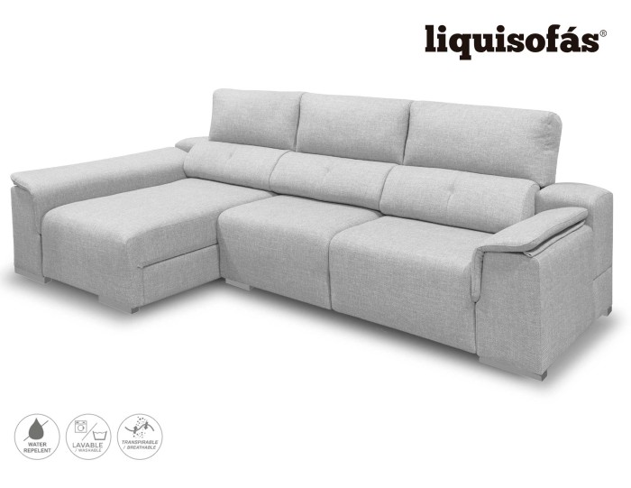 SOFÁ CHAISELONGUE DESLIZANTE FRONTAL Y RECLINABLE MOD. HEAT