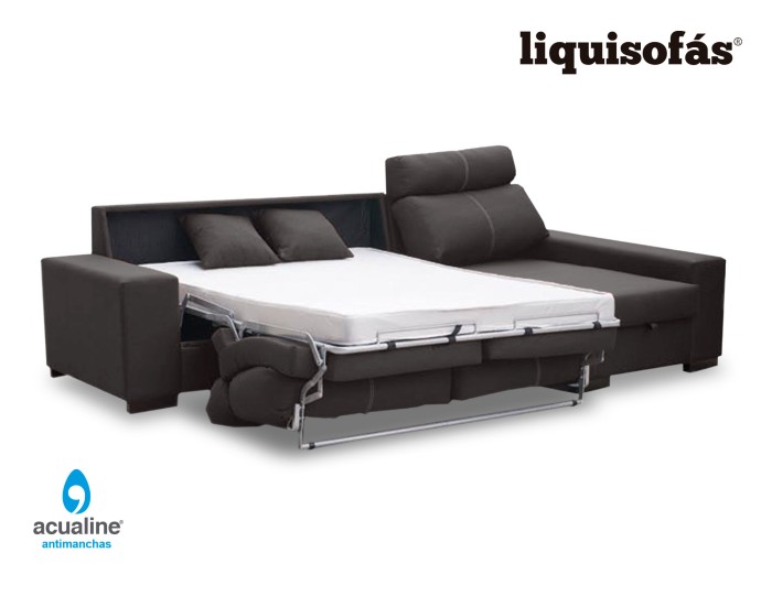 SOFÁ CHAISELONGUE CAMA CON SISTEMA ITALIANO MOD. GOLEM