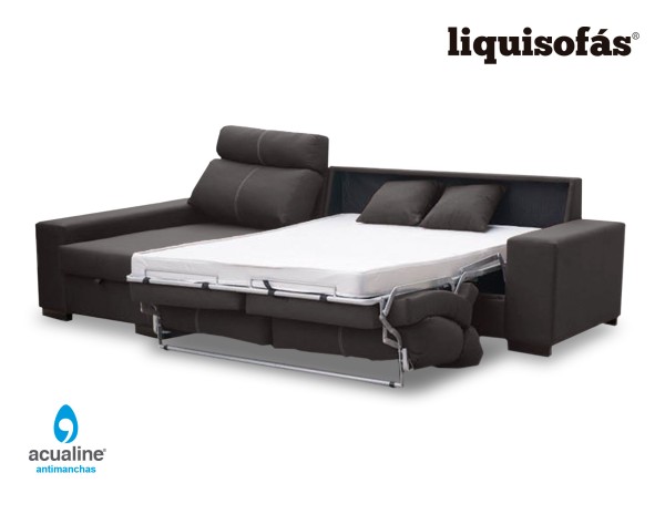SOFÁ CHAISELONGUE CAMA CON SISTEMA ITALIANO MOD. GOLEM