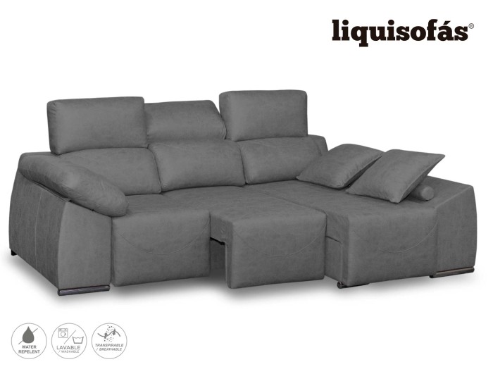 CHAISELONGUE DESLIZANTE AL SUELO Y RECLINABLE MOD. BOCA