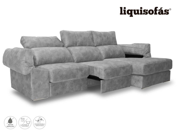 CHAISELONGUE DESLIZANTE FRONTAL Y RECLINABLE MOD. PELICANO